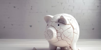cracking piggy bank isn't broken yet