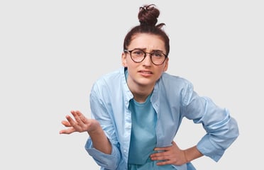 Young woman confused because her debt consolidation loan application was denied
