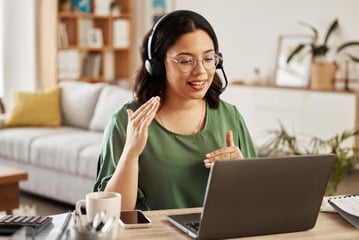 gig worker consulting a client via zoom