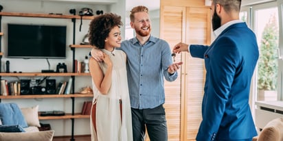 young couple buying a home