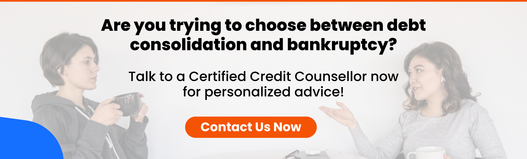 two women talking about their debt solution options