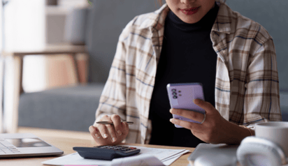 woman filing taxes